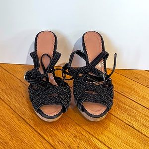 Jill Stuart Made in Italy Suede Strap Heeled Sandals US 9